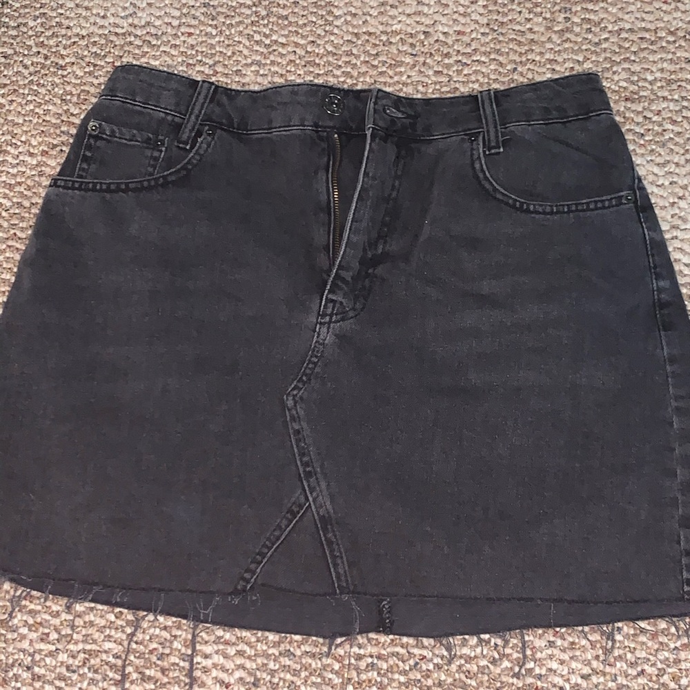 Black Denim Skirt